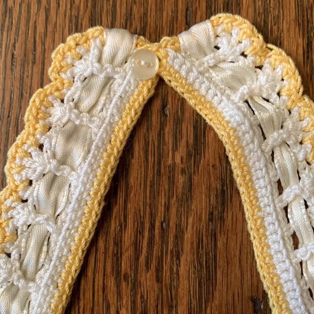 Vintage Crocheted Baby Bib